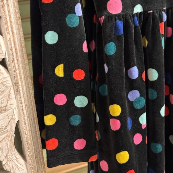 Girls Hanna Anderson Velvet Dot dress in size 12 - Picture 4 of 8
